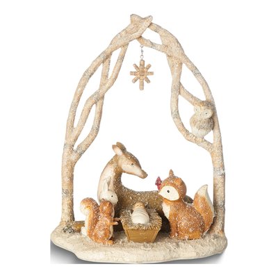 Resin Animal Nativity Arch Figurine