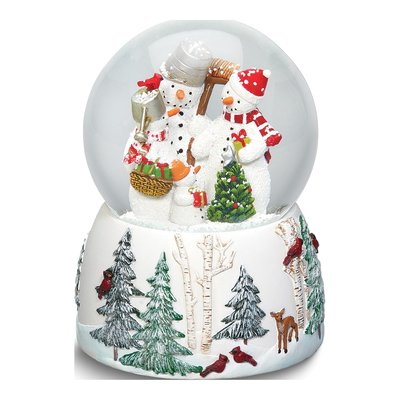 Musical Snowman Family Water Globe