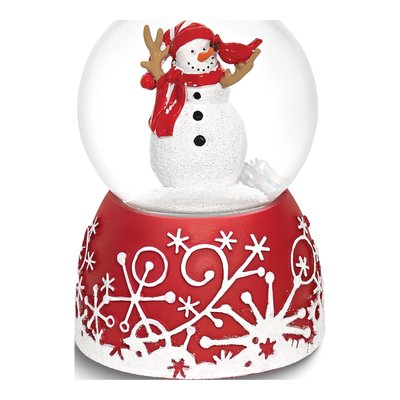 Musical Cardinal & Snowman Water Globe
