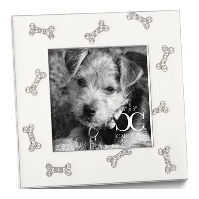 Silver-Tone Dog Bone Photo Frame Pet Gift