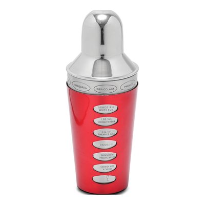 Red Stainless Steel 24oz Cocktail Shaker