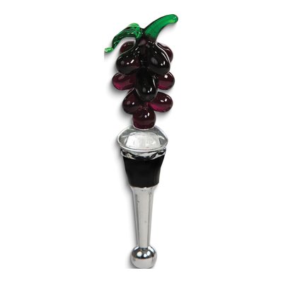 Handcrafted Glass Grapes Wine Bottle Stopper