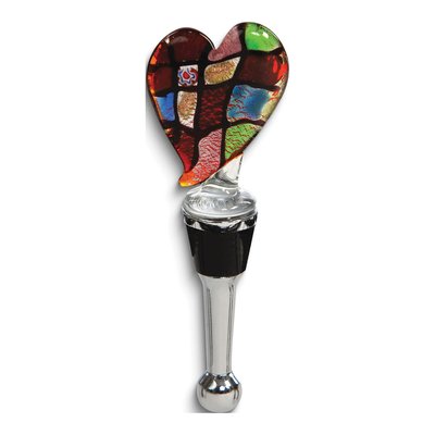 Handcrafted Heart Glass Bottle Stopper Gift