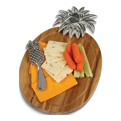 Pineapple Acacia Wood Cheese Board & Knife Set – view 2
