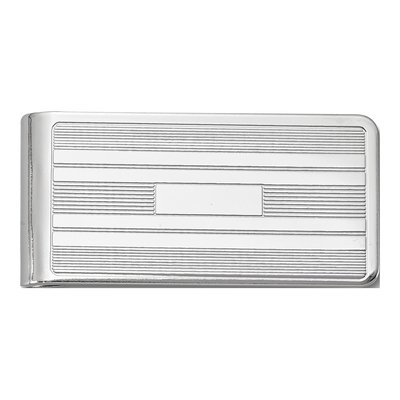 Silver-Tone Engravable Money Clip for Men