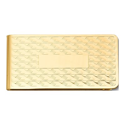 Men's Gold-Tone Engravable Money Clip