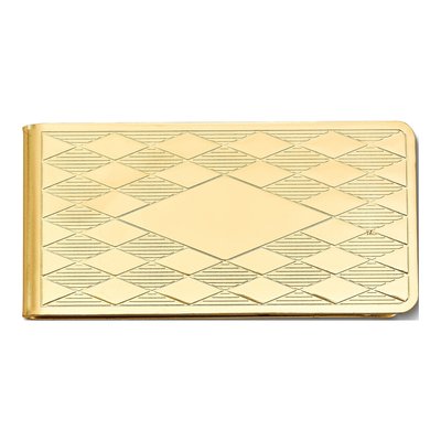 Men's Gold-Tone Harlequin Money Clip, Engravable