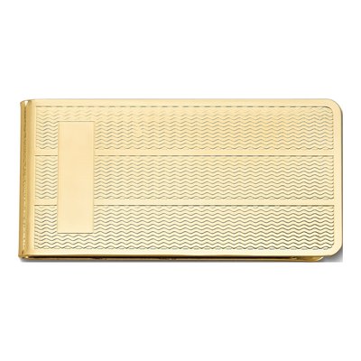 Men's Gold-Tone Engravable Money Clip