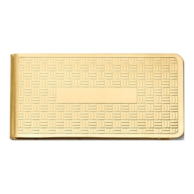 Men's Gold-Tone Woven Money Clip