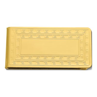 Men's Gold-Tone Engravable Money Clip