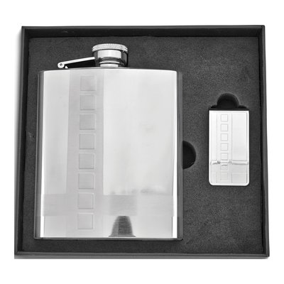 Stainless Steel Flask & Money Clip Gift Set