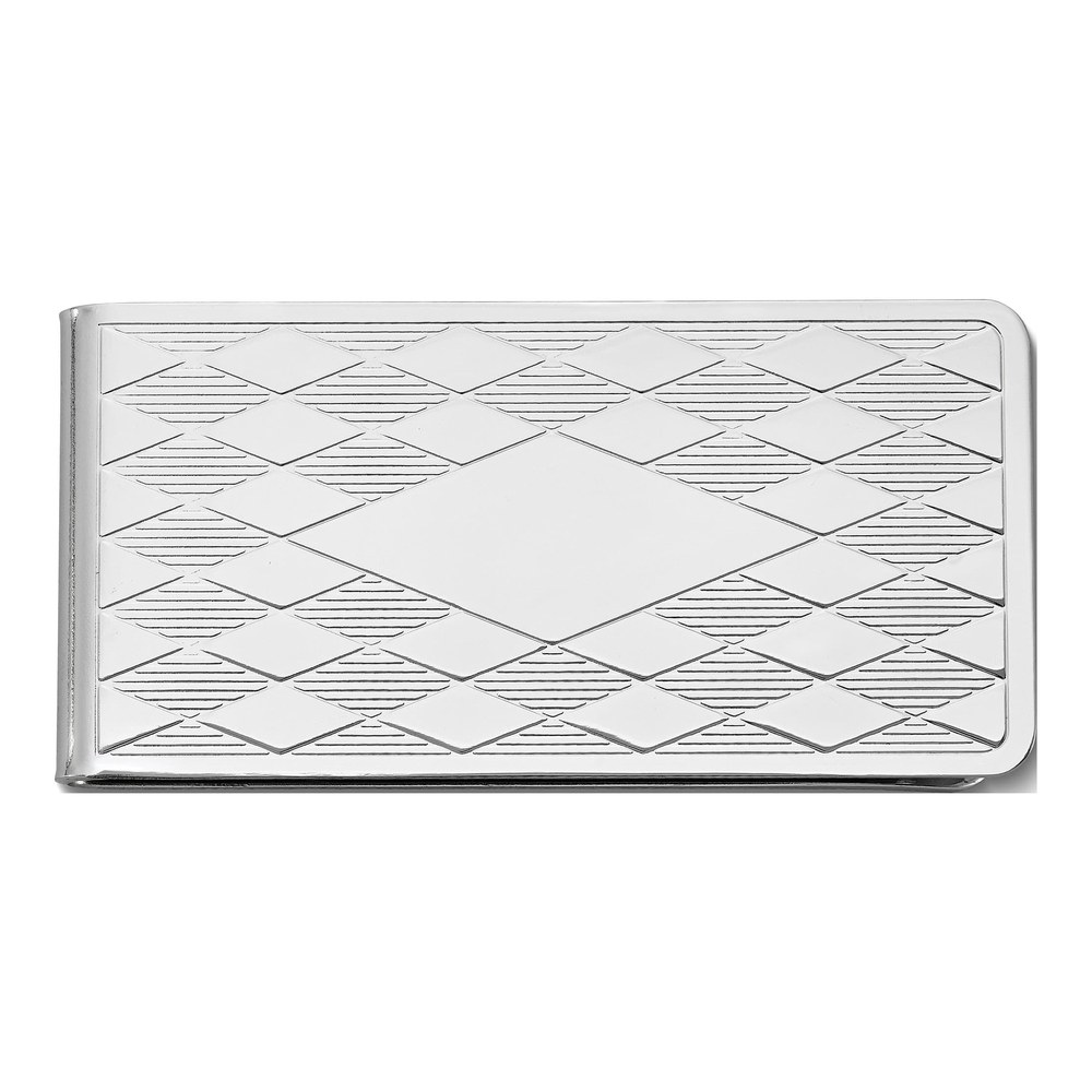 Silver-Tone Harlequin Money Clip