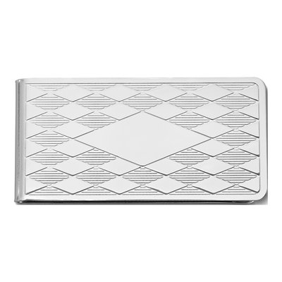 Silver-Tone Harlequin Money Clip