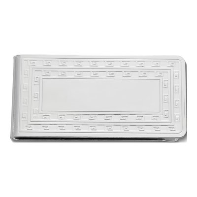 Men's Silver-Tone Engravable Money Clip