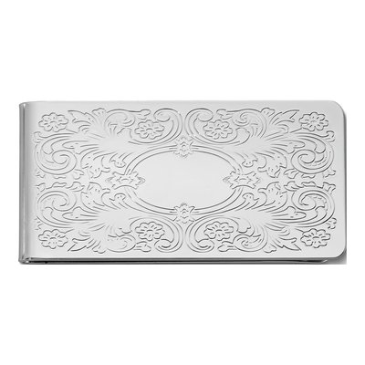 Men's Silver-Tone Engravable Money Clip