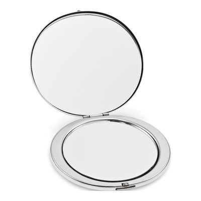 Silver-Tone Round Compact Mirror – view 2