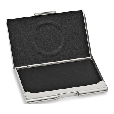Engravable Business Card Case with Crystal Circle – view 2