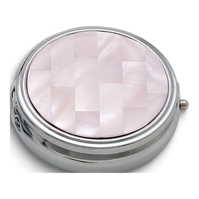 Pink Mother of Pearl 3-Section Pill Box