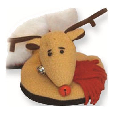 Plush Reindeer Set of Four Attachable Coasters – view 2
