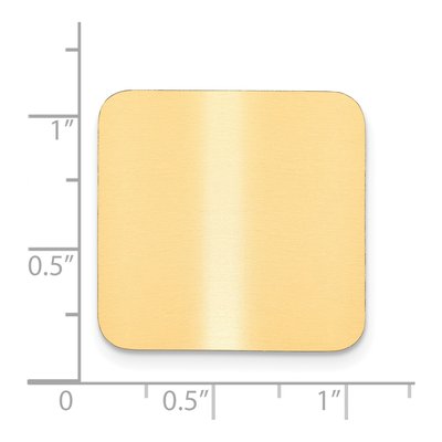 1" x 1" Satin Brass Plates, Set of 6 – view 2