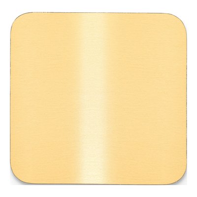 1" x 1" Satin Brass Plates, Set of 6