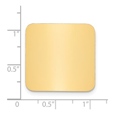 1" Square Polished Brass Plates, Set of 6 – view 2