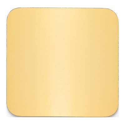 1" Square Polished Brass Plates, Set of 6