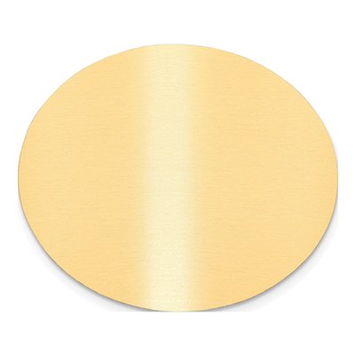 Oval Satin Brass Plates, Set of 6