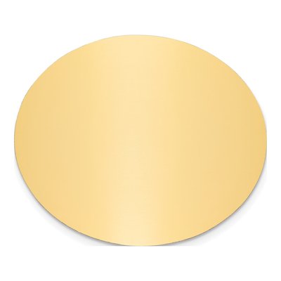 Oval Polished Brass Plates, Set of 6