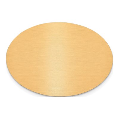 Engravable Oval Copper Aluminum Plates, Set of 6