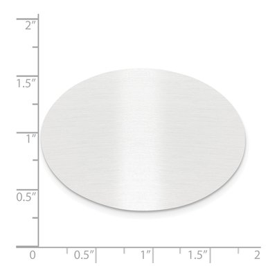 Engravable Oval Satin Aluminum Plates, Set of 6 – view 2