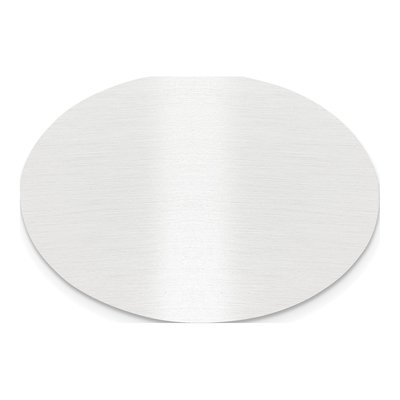 Engravable Oval Satin Aluminum Plates, Set of 6