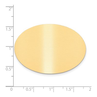 Engravable Oval Satin Brass Plates, Set of 6 – view 2