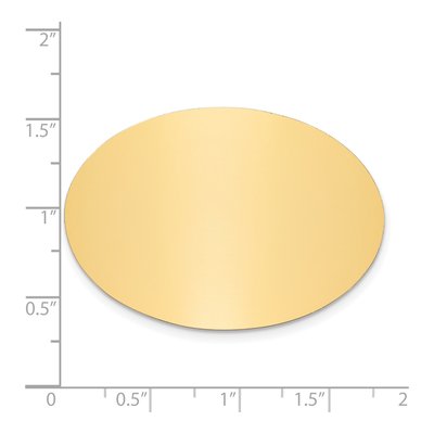 Set of 6 Oval Brass Plates for Engraving – view 2