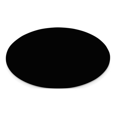 Oval Black Anodized Aluminum Plates, Set of 6