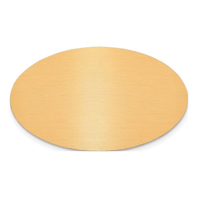 Engravable Oval Copper Aluminum Plates, Set of 6