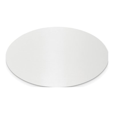 Oval Polished Aluminum Plates - Set of 6, Engravable