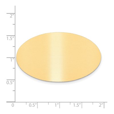 Oval Satin Brass Engravable Plates, Set of 6 – view 2