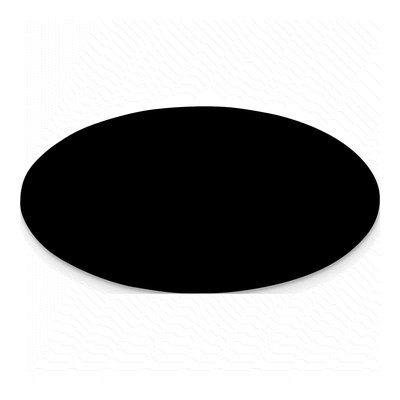 Black Anodized Aluminum Oval Plates - Set of 6