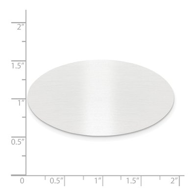 Oval Satin Aluminum Engraving Plates, Set of 6 – view 2
