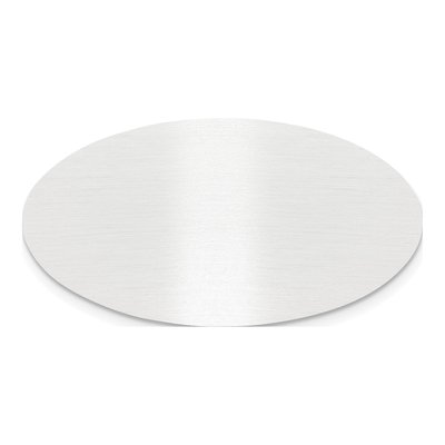Oval Satin Aluminum Engraving Plates, Set of 6