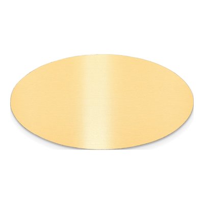 Oval Satin Brass Plates, Set of 6