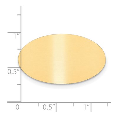 Engravable Oval Brass Plates, Set of 6 – view 2