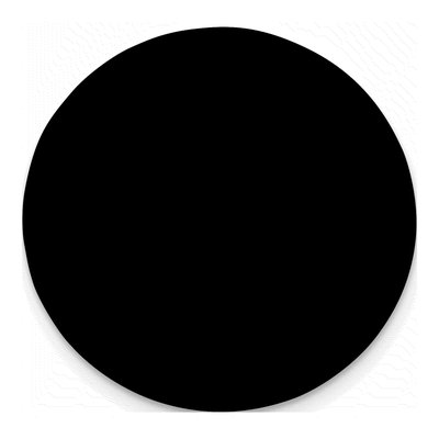 Engravable Round Black Aluminum Plates, Set of 6
