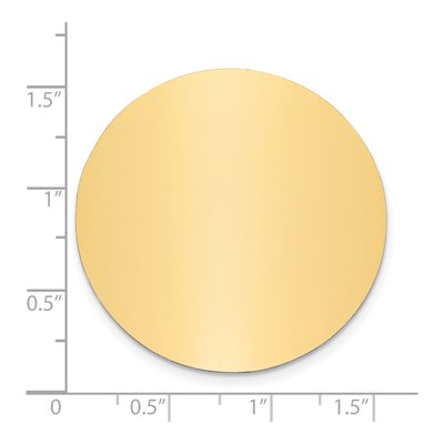 Round Polished Brass Plates, Set of 6 | Engravable – view 2
