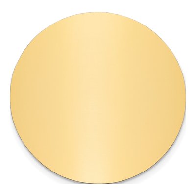 Round Polished Brass Plates, Set of 6 | Engravable