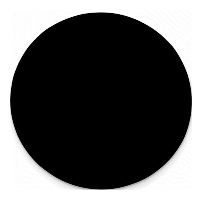1 3/4" Round Black Anodized Aluminum Plates, Set of 6