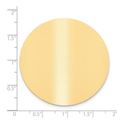 Round Satin Brass Plates, Set of 6 - Engravable – view 2