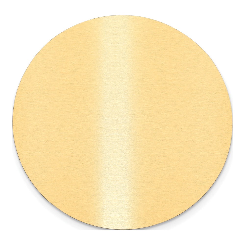 Round Satin Brass Plates, Set of 6 - Engravable