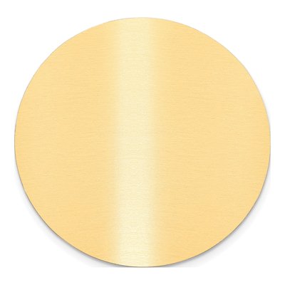 Round Satin Brass Plates, Set of 6 - Engravable